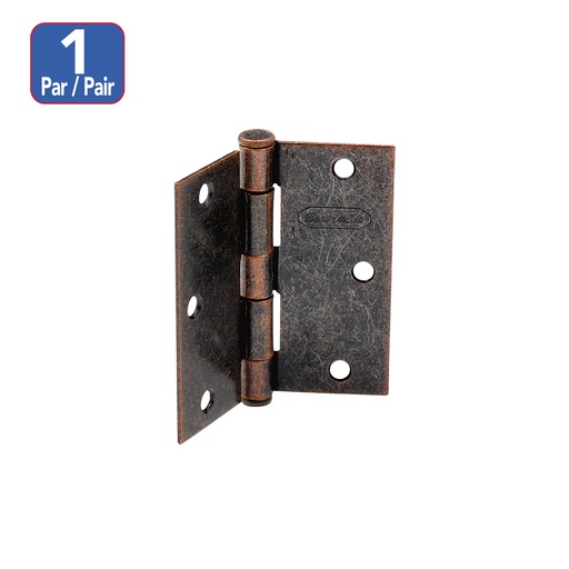 Bisagra Para Puerta A. Copper 3 X 3. Cobrizado.