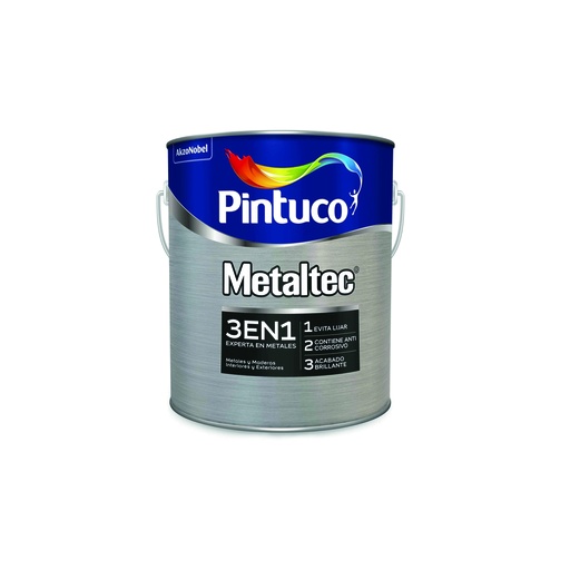 Metaltec 3en1 Pintuco Rojo Oxido T-310 1 Gl (3. 785l)
