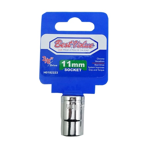 Socket 3/8. Cromo Vanadio. 11mm