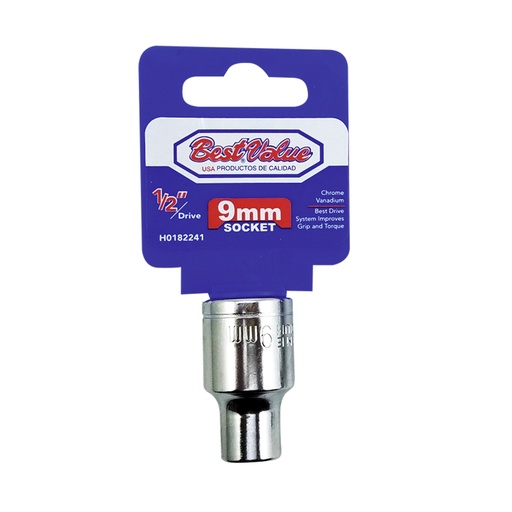 Socket 1/2. Cromo Vanadio. 9mm