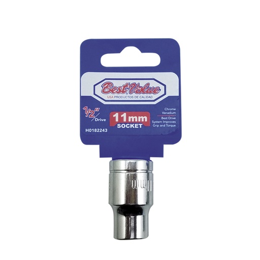 Socket 1/2. Cromo Vanadio. 11mm