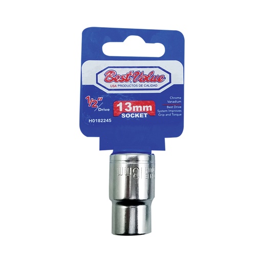 Socket 1/2. Cromo Vanadio. 13mm