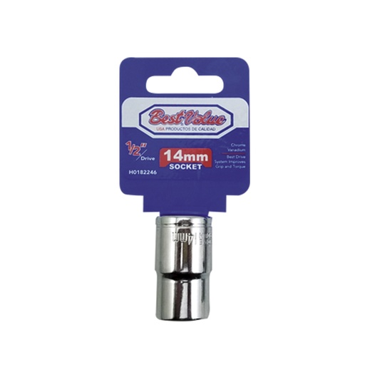 Socket 1/2. Cromo Vanadio. 14mm