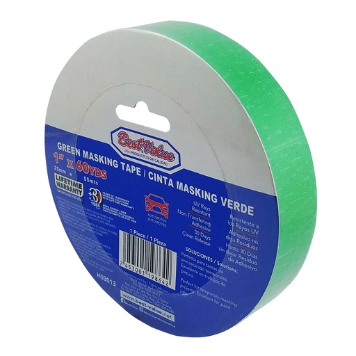 Masking Tape Verde 1 X 55mts. Verde. 1(25mm)