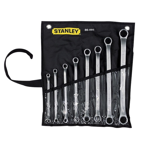 Juego Llaves Cerradas Stanley 8 Pcs. Cromo Vanadio. Piezas