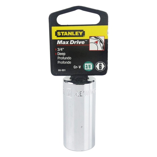 Socket Stanley 3/8 Largo 3/4 6pt. Cromo Vanadio. X