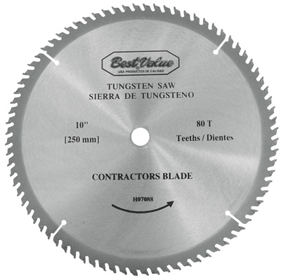 Sierra Circular 10 80dts. Tungsteno. 80tpi