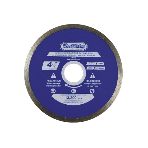 Disco D/diamante Continuo 4-1/2. Azul. 4-1/2