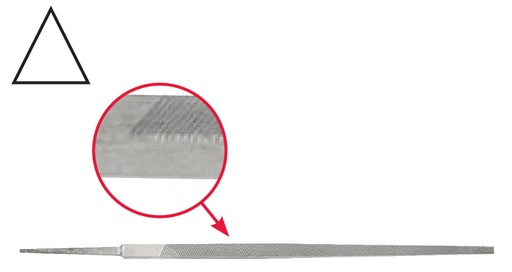 Lima Triangular Para Serrucho 5. Plateado. 5(120mm)