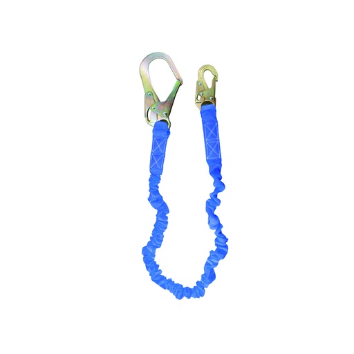 Linea De Vida Expandible Tipo Gancho Con Absorbedor. Azul. 140kgs
