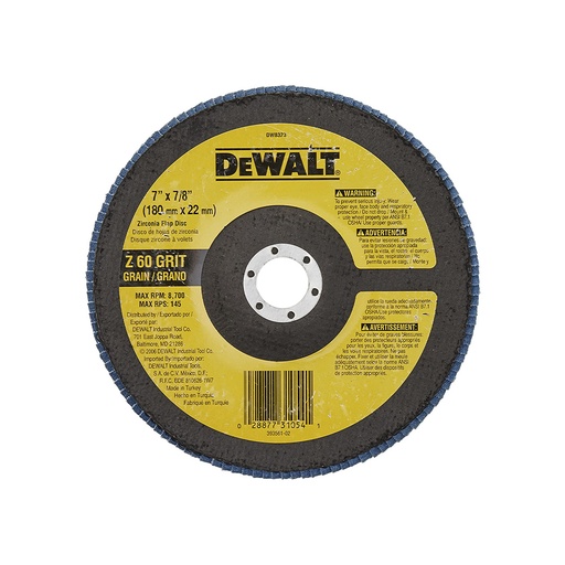 Flap Disc Dewalt 7 60 G Dw8323. Laminado Zirconio. 60gr