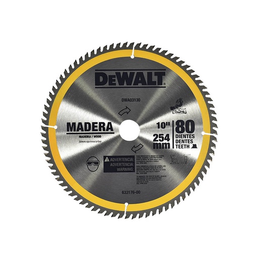 Disco Sierra Madera Dw 10x80d Dwa03130. Carburo De Tungsteno. 10 X 80d