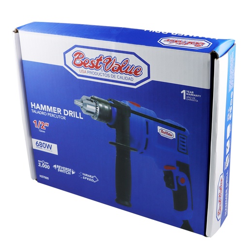 Taladro Percutor 1/2 680w 120v 60hz. Azul.