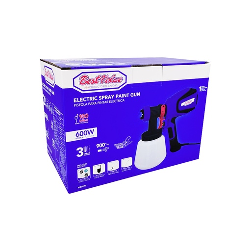 Pistola Para Pintar Electrica 600w 1200ml. Negro. 600w. (en Spray)