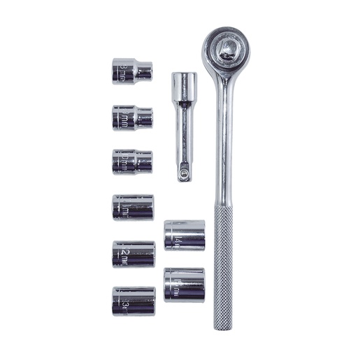 Juego De Socket 3/8 10 Pcs