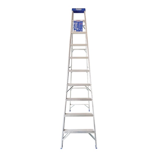 Escalera Alum. Tijera (225lb) 10'. Aluminio. 10