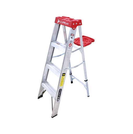 Escalera Cuprum Alum. Tijera (330lb) 4'. Aluminio. 4'