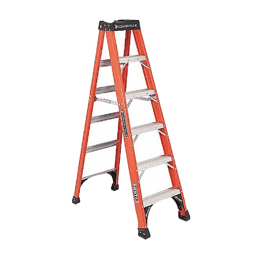 Escalera Louisville Fibra Tij(300lb) 8'. De Vidrio. 8'