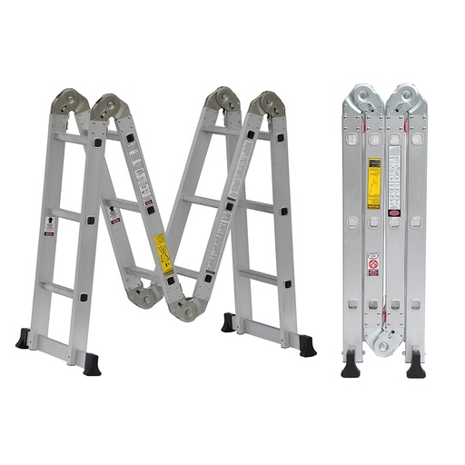 Escalera Cuprum Alum Multiposiciones (330lb). Aluminio. 13'
