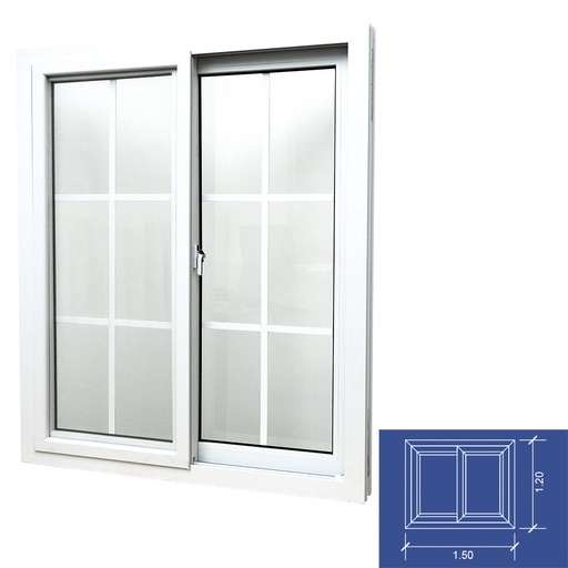 Ventanas Pvc 1. 50x1. 20mt. Blanco