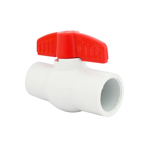 Llave De Paso Pvc Lisa 3/4. Socket-blanco. 3/4
