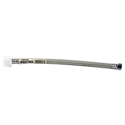 Manguera Abasto Gris Para Inodoro De 12 Aquina. Pvc.