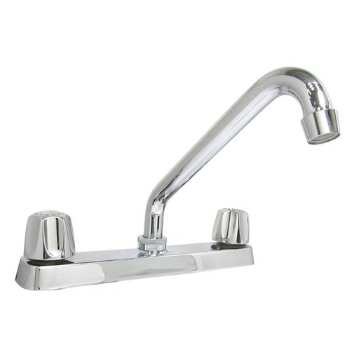Llave Doble Para Fregador Economica Metal Aquina. Cromado. 8