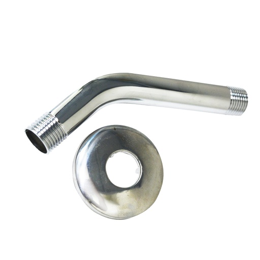 Brazo De Metal Cp Para Regadera Aquina. Cromado. 1/2 X 6