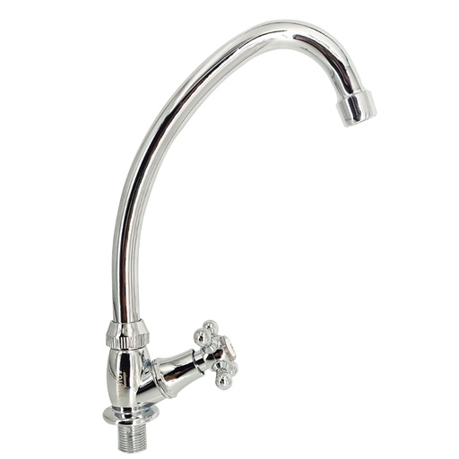 Llave Sencilla Para Fregador Plastica Aquina. Cromado
