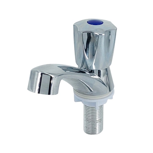 Llave Sencilla Para Lavamanos Plastica Aquina. Cromado