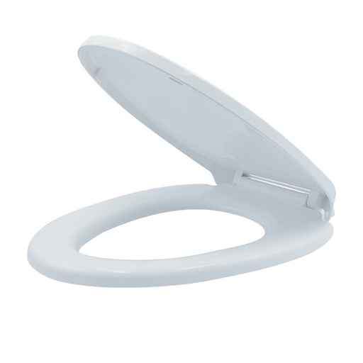Asiento Inodoro Elongado Cierre Lento Blanco Aquina. Blanco. 19 ( X 365mm)