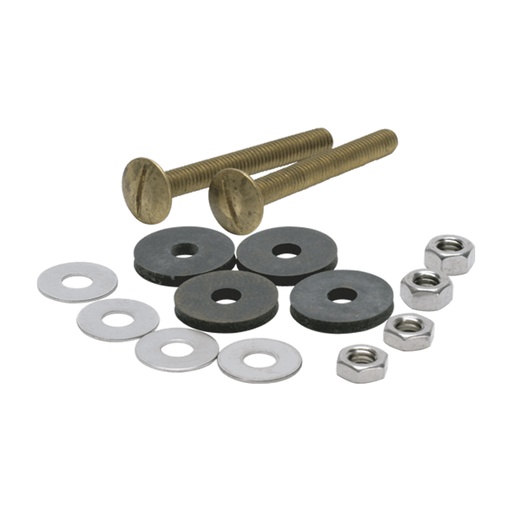 Juego Tornillos Para Tanque/taza 5/16x3 Fluidmaster. Latón/acero Inoxidable. 5/16x2-3/4