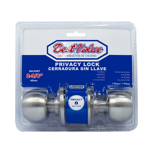 Cerradura Sin Llave Bola Ss. Acero Inoxidable. 2-3/8