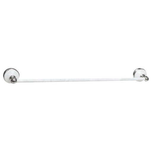 Toallero Para Bano Cromado/ceramica 24 Aquina. Cromado + Ceramica.