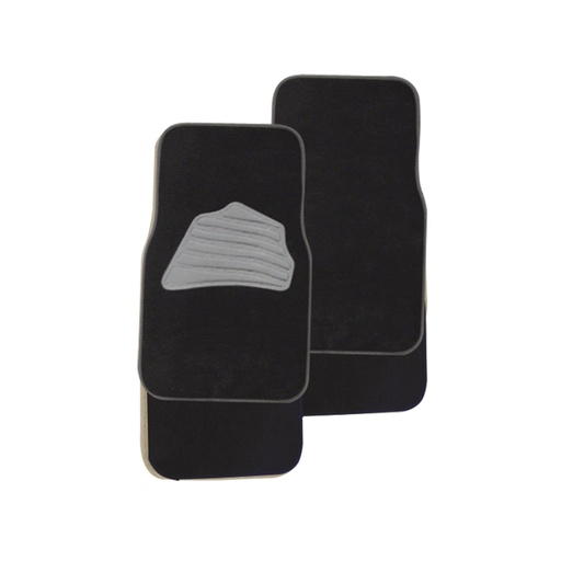 Alfombra Para Carro Negra (juego 4pcs). Negra. Juego 4 Pcs