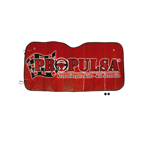 Cubre Sol Para Auto Logo Propulsa. Rojo. 130 X 60 Cm