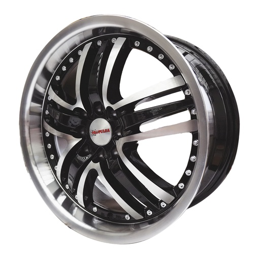 Rin 17x7. 0 8h/100/114. 3 Pcd Bm 148 +35et (d). Negro Cromado. 17 X 8h