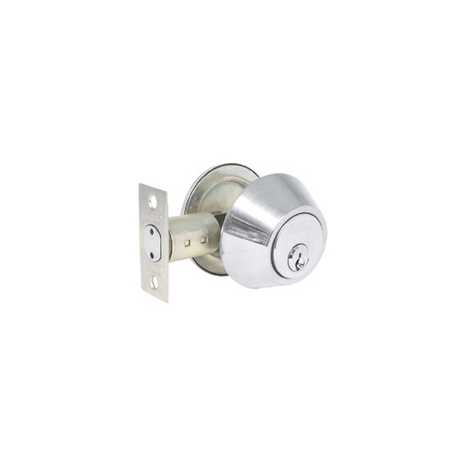Cerradura D. Bolt Doble Cr. Cromado. 2-3/8