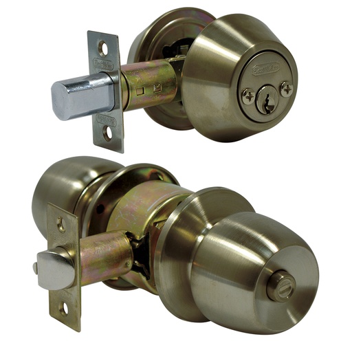 Cerradura Combo Ab Doble Keyalike. Bronceado. 2-3/8