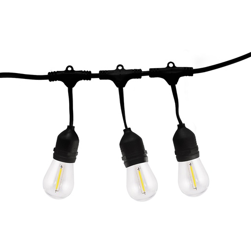 Luces De Cadena Led Ac 120v 24ft 12 Bombillo. Luz Calida.