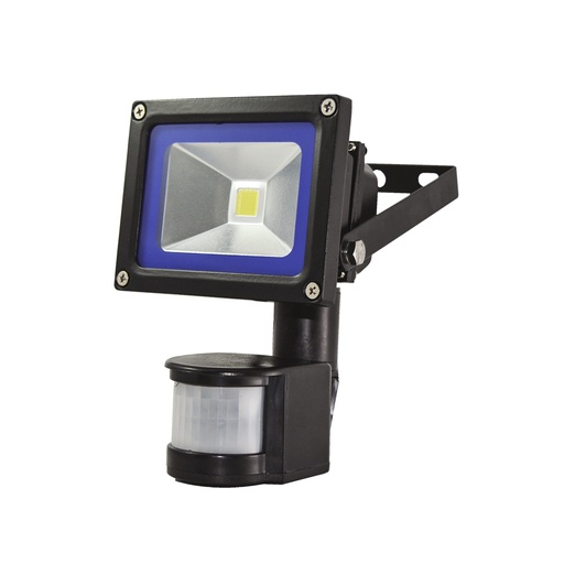 Lampara Led Con Sensor D/movimiento 10w 2700k. Negro.