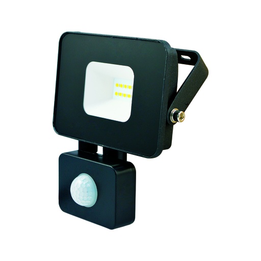 Lampara Led Con Sensor D/movimiento 10w 6400k. Negro.