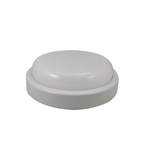 Lampara Led Redonda 12w 6400k Base Blanca Rockwell. Blanco. 8w