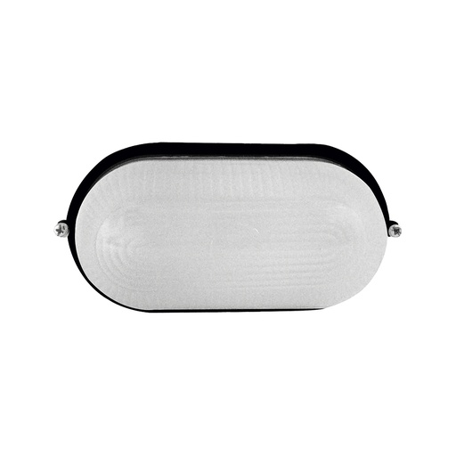 Lampara Rockwell Pared Ovalada Negra. Negro. 8