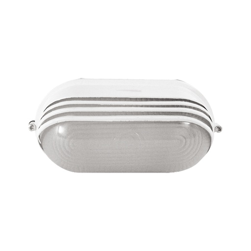 Lampara Rockwell Pared Ovalada Blanca. Blanco. 8