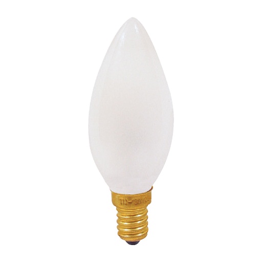 Foco Torpedo Nevado 25 Watts E12. Nevado. 25w. Transparente
