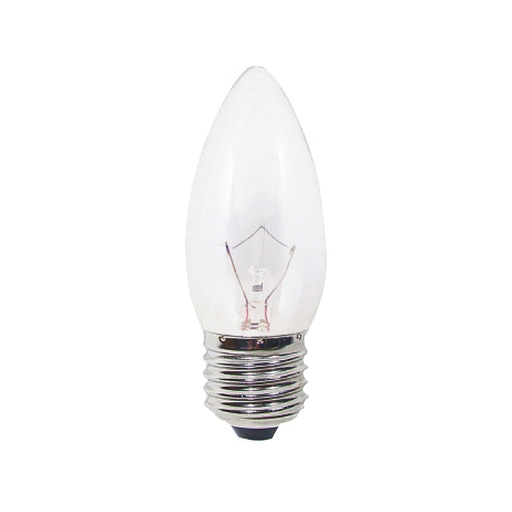 Foco Torpedo Clear 40 Watts E27. Clear. 40w. Transparente