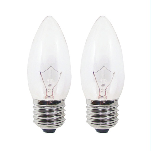 Foco Torpedo Clear 40w E27 2pc/blister. Clear. 40w. Transparente