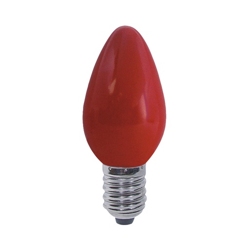 Foco Decorativo C7 7w E12 Rojo.