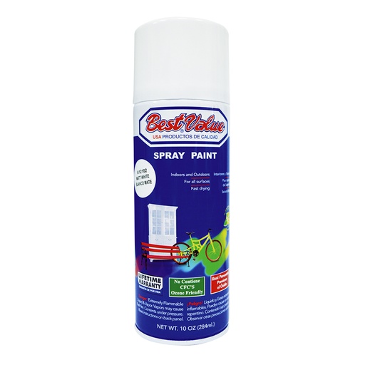 Pintura Spray Blanco Mate. 10 Oz. (en Spray)